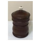 Vintage Turned Wood Lidded Jar