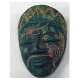 Hand-Carved Painted Wooden Mask