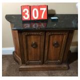 Vintage Style Walnut Console Cabinet 36x12x28