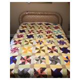 Beautiful Pinwheel Pattern Quilt Multi-Color
