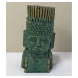 Mayan Style Bust Figurine 5in