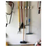 Assorted Long-Handled Garden And Cleaning Tools