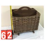 Woven Wood Magazine Basket