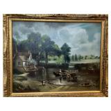 Landscape Oil Painting w/ Cart