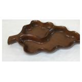MCM Teak Leaf Divided Serving Tray