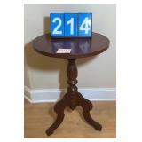 Beautiful Round Wooden Pedestal Side Table