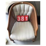 Vtg Barrel Back Accent Chair