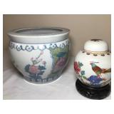 Chinese Porcelain Planter And Ginger Jar