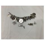 Beautiful Silver-Tone Charm Bracelet
