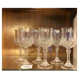 Elegant Cut Crystal Wine Glasses