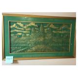 Vtg Embossed Metal Angkor Wat Wall Art