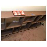 Modern Brown Wood Low-Profile Bookcase
