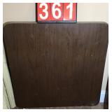 Dark Wood Grain Laminate Folding Table
