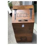 Wooden Taters & Onions Storage Bin