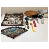 Assorted Souvenirs & Athens Greece Tapestry