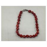 Beautiful Red Coral Bead Necklace