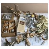 Holiday Decor Lot w/ Angel And Ornaments