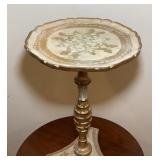 Gilt Pedestal Accent Table