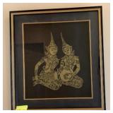 Beautiful Asian Style Musician Rubbing 25.75x24