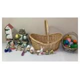 Easter Decor Figurine & Basket Set