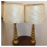 Pair Of Brass Table Lamps