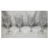Small Cut Glass Cordial Glasses Set