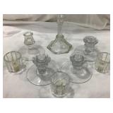 Assorted Glass Candle Holders