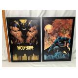 Pair Of Framed Comic Art Prints