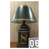 Vtg Table Lamp Number 8 Small