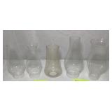 Assorted Glass Lamp Chimneys