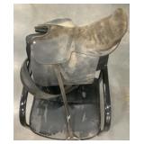 Synthetic English Style Saddle Black