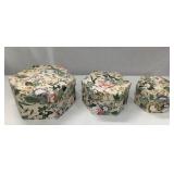 Floral Hexagonal Nesting Boxes