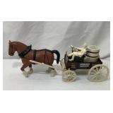 Die-Cast Horse-Drawn Wagon Model