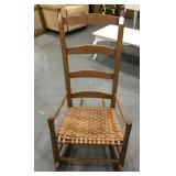 Vtg Ladder Back Rocking Chair