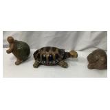 Three Decorative Turtle Figurines