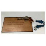 Decorative Pistol Club Sign And Toy Pistols
