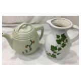 Enterprise Drip-O-Lator Teapot & Ivy Pitcher