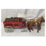Coca-Cola Horse-Drawn Wagon Figurine