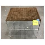 Vtg Small Wicker Side Table Size 20x16x17