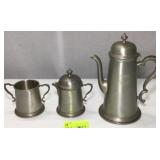 Jostens Pewter Coffee Service 3pc