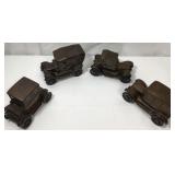 Vtg Cast Metal Model Car Banks Set