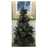 Vtg Artificial Christmas Tree Potted