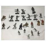 Assorted Metal Cowboy And Indian Figures