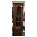 Tall Corner Display Cabinet Size 78x25x18