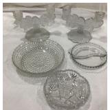 Clear Pressed Glass Assortment