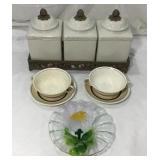 Johnson Brothers Tea Set & Canisters