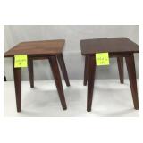 MCM Style Wooden Side Tables Set