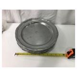 Vtg Carson Pewter Dinner Plates