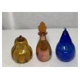 Art Glass Fruit Figurines Set