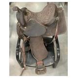 Western Tooled Leather Saddle